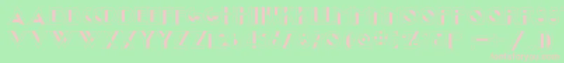 Joostamillionairenf-fontti – vaaleanpunaiset fontit vihreällä taustalla