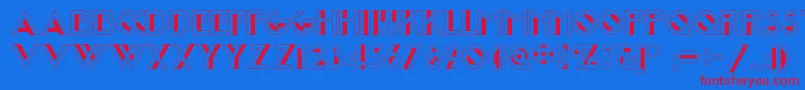 Joostamillionairenf Font – Red Fonts on Blue Background