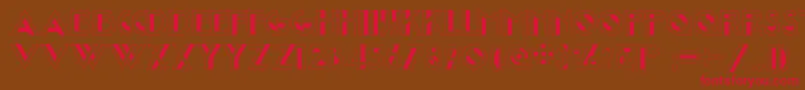 Joostamillionairenf Font – Red Fonts on Brown Background