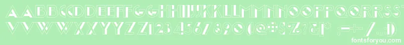 Joostamillionairenf Font – White Fonts on Green Background