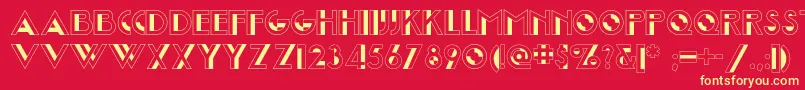 Шрифт Joostamillionairenf – жёлтые шрифты на красном фоне