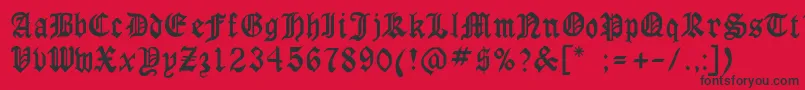 Walkilondon Font – Black Fonts on Red Background