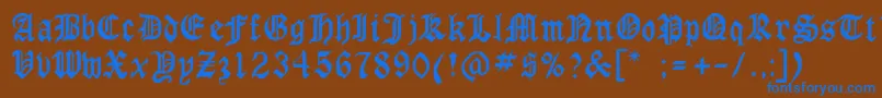 Walkilondon Font – Blue Fonts on Brown Background