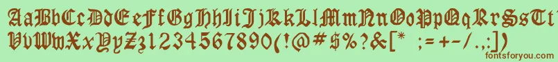 Walkilondon Font – Brown Fonts on Green Background