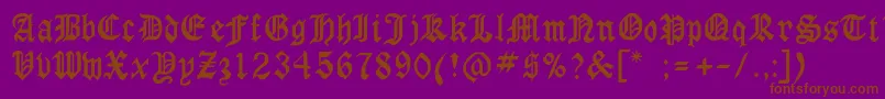 Walkilondon Font – Brown Fonts on Purple Background