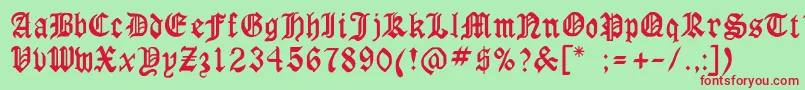 Walkilondon Font – Red Fonts on Green Background