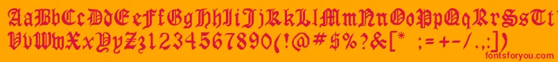 Walkilondon Font – Red Fonts on Orange Background