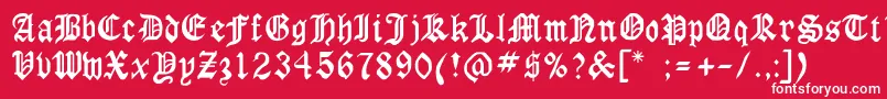 Walkilondon Font – White Fonts on Red Background