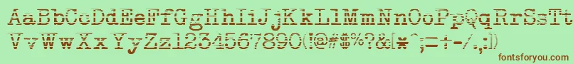 NeobulletinGradient Font – Brown Fonts on Green Background