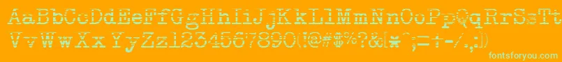 NeobulletinGradient Font – Green Fonts on Orange Background