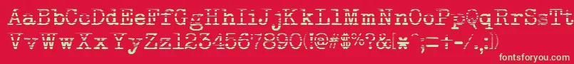 NeobulletinGradient Font – Green Fonts on Red Background