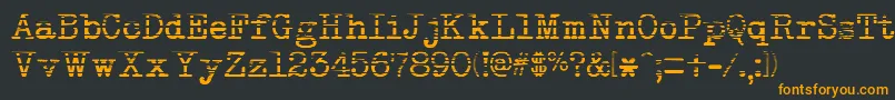 Fonte NeobulletinGradient – fontes laranjas em um fundo preto