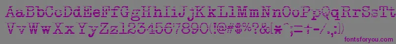 フォントNeobulletinGradient – 紫色のフォント、灰色の背景