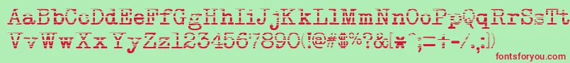 NeobulletinGradient Font – Red Fonts on Green Background