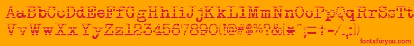 NeobulletinGradient Font – Red Fonts on Orange Background