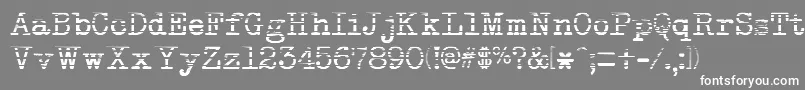 フォントNeobulletinGradient – 灰色の背景に白い文字