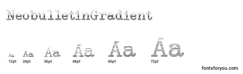 Размеры шрифта NeobulletinGradient