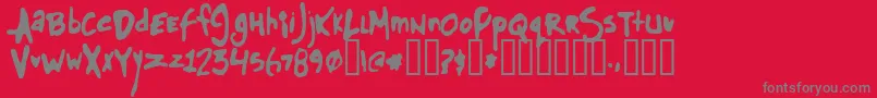 Glue Font – Gray Fonts on Red Background