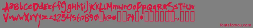 Glue Font – Red Fonts on Gray Background