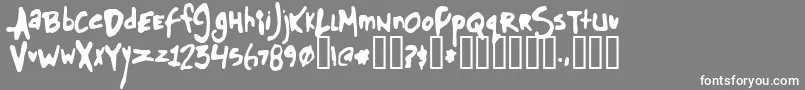 Glue Font – White Fonts on Gray Background