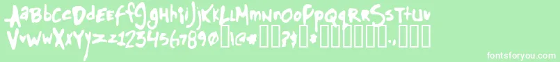 Glue Font – White Fonts on Green Background