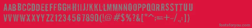 CgfOffRoad Font – Gray Fonts on Red Background