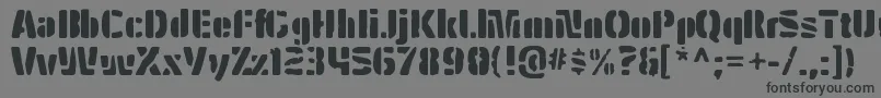 HybreadirtyRegular Font – Black Fonts on Gray Background