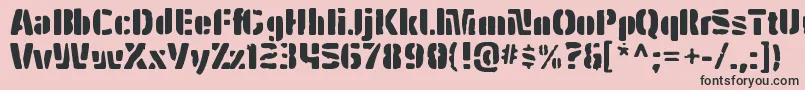 HybreadirtyRegular Font – Black Fonts on Pink Background