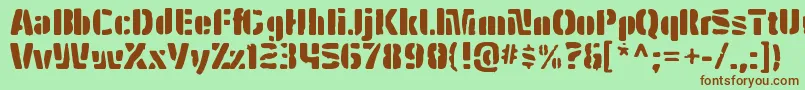 HybreadirtyRegular Font – Brown Fonts on Green Background