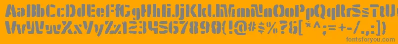 HybreadirtyRegular Font – Gray Fonts on Orange Background