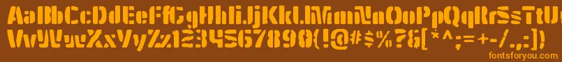 HybreadirtyRegular Font – Orange Fonts on Brown Background