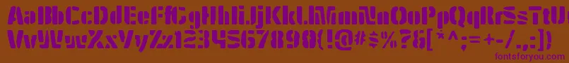 HybreadirtyRegular Font – Purple Fonts on Brown Background