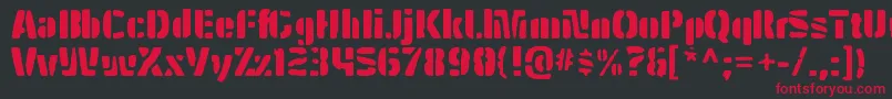 HybreadirtyRegular Font – Red Fonts on Black Background