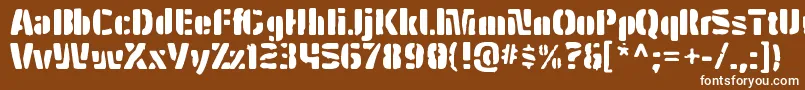 HybreadirtyRegular Font – White Fonts on Brown Background