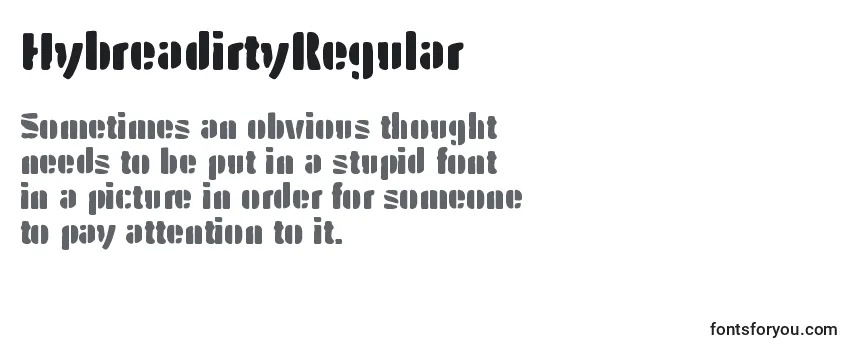 HybreadirtyRegular Font
