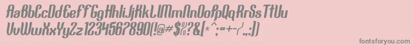 フォントSquimpy – ピンクの背景に灰色の文字