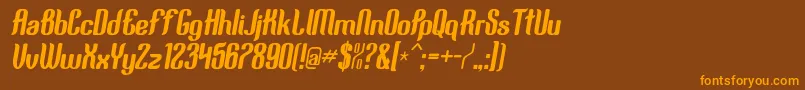 Squimpy Font – Orange Fonts on Brown Background