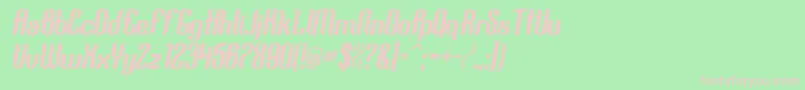 フォントSquimpy – 緑の背景にピンクのフォント