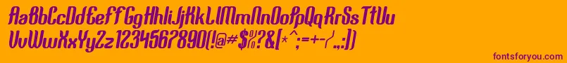 Squimpy Font – Purple Fonts on Orange Background