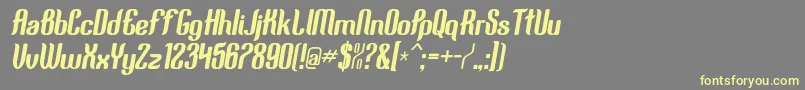 Squimpy-fontti – keltaiset fontit harmaalla taustalla