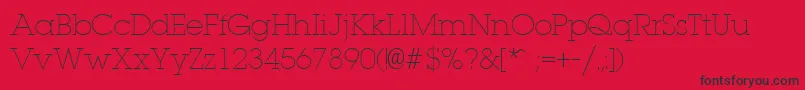 LaplandlightRegular Font – Black Fonts on Red Background