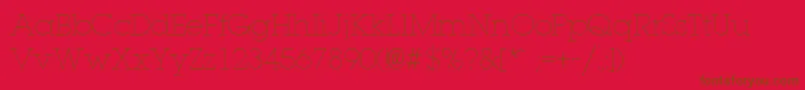 LaplandlightRegular-Schriftart – Braune Schriften auf rotem Hintergrund