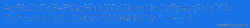 LaplandlightRegular-Schriftart – Graue Schriften auf blauem Hintergrund