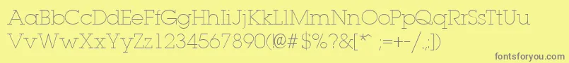 LaplandlightRegular Font – Gray Fonts on Yellow Background