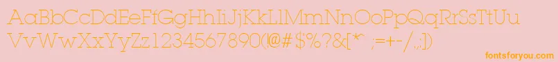 LaplandlightRegular-Schriftart – Orangefarbene Schriften auf rosa Hintergrund
