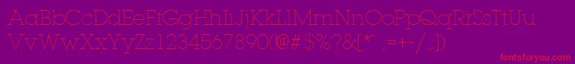 LaplandlightRegular Font – Red Fonts on Purple Background