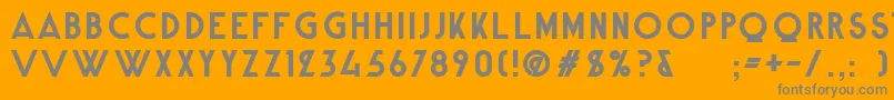 AlpineTypefaceCleanBold-Schriftart – Graue Schriften auf orangefarbenem Hintergrund