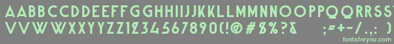 Czcionka AlpineTypefaceCleanBold – zielone czcionki na szarym tle