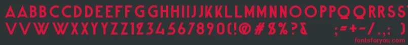 AlpineTypefaceCleanBold Font – Red Fonts on Black Background