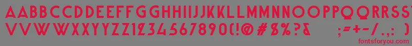 AlpineTypefaceCleanBold-Schriftart – Rote Schriften auf grauem Hintergrund